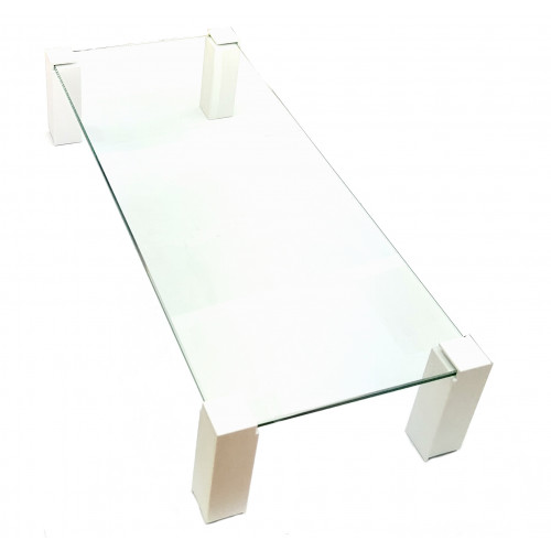 Multi Function Tempered Glass Stand (white) TB564 (45.5 x 19 x 9.5 cm)